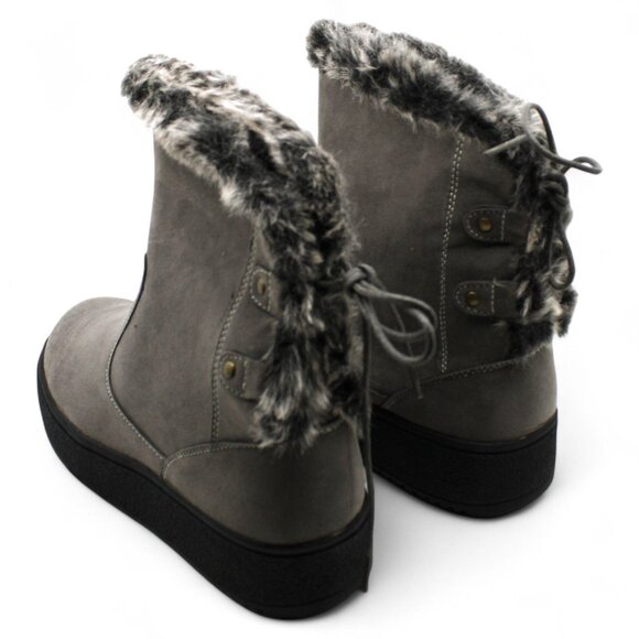 Journee Collection Womens Kaskae Winter & Snow Boots Gray - Picture 7 of 8